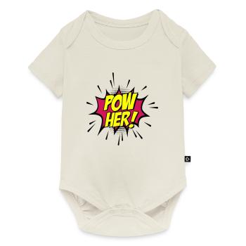 Les couleurs peuvent être modifiées | Pow sa Mme Énergie Énergie - Body à manches courtes Premium Bébé - blanc cassé - Devant