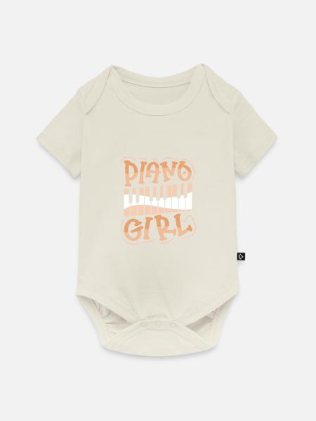 Piano Girl Piano Player - Baby Premium Kurzarmbody - Naturweiß