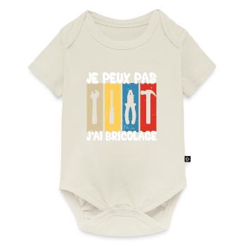 Je peux pas j'ai bricolage - Body à manches courtes Premium Bébé - blanc cassé - Devant