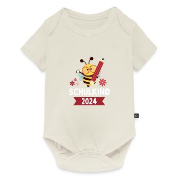 Schulkind 2024 Einhorn 1. Klasse Biene Einschulung - Baby Premium Kurzarmbody - Naturweiß - Vorne