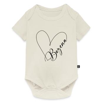 Bożena Nom Ligne de coeur - Body à manches courtes Premium Bébé - blanc cassé - Devant