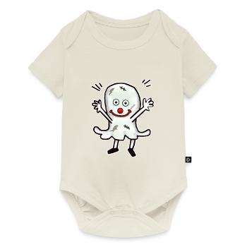 Horreur Halloween Fantôme Fantôme Minuit Enfant - Body à manches courtes Premium Bébé - blanc cassé - Devant