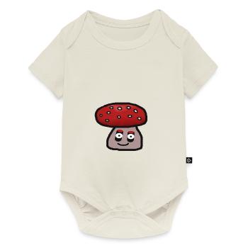 mushroom, toadstool, forest dweller, poisonous, friendly - Baby Premium short-sleeve bodysuit - off white - Front