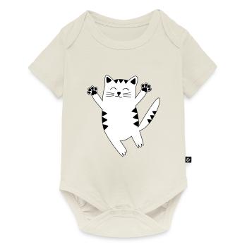 cat - Baby Premium short-sleeve bodysuit - off white - Front
