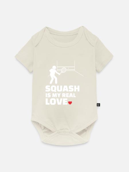 Ich Liebe squash - Baby Premium Kurzarmbody - Naturweiß