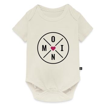 Moin Herz - Baby Premium Kurzarmbody - Naturweiß - Vorne