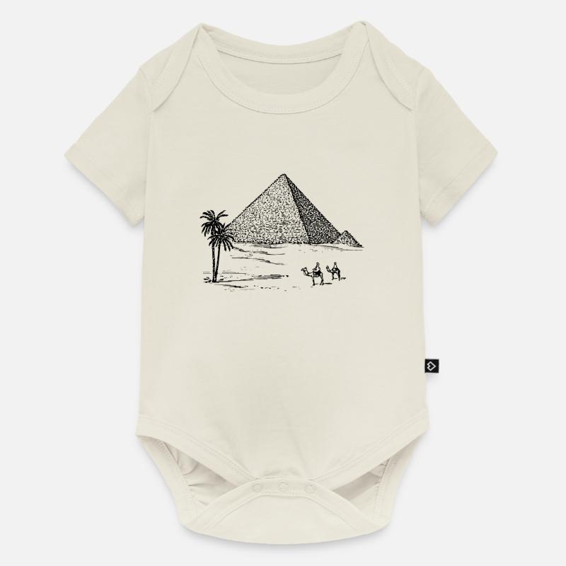 pyramide - Body à manches courtes Premium Bébé - blanc cassé