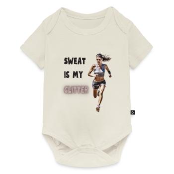 La sueur est mon éclat - Body à manches courtes Premium Bébé - blanc cassé - Devant