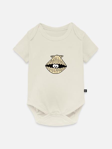 Muschel / clam / shell - Baby Premium Kurzarmbody - Naturweiß