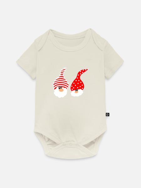 Wichtel 2 - Baby Premium Kurzarmbody - Naturweiß