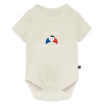 Keep calm and bake a croissant gift idea - Baby Premium short-sleeve bodysuit - off white - Front