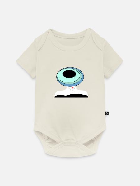Dame Mode - Baby Premium Kurzarmbody - Naturweiß