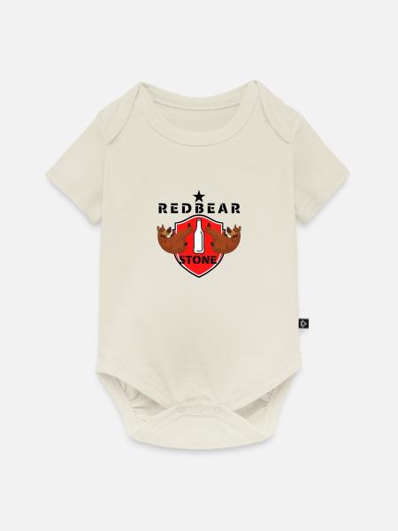 RBS Red Bear Stone - Baby Premium Kurzarmbody - Naturweiß