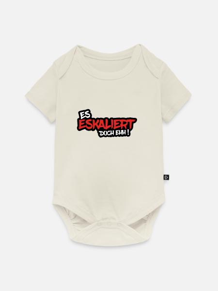 ES ESKALIERT DOCH EHH ! - Baby Premium Kurzarmbody - Naturweiß