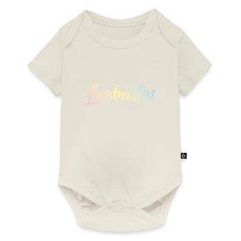Landwirtin herz bunt - Baby Premium Kurzarmbody - Naturweiß - Vorne