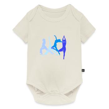tournamentin, yoga,sport,exercises,dancer,gymnastics,b - Baby Premium short-sleeve bodysuit - off white - Front