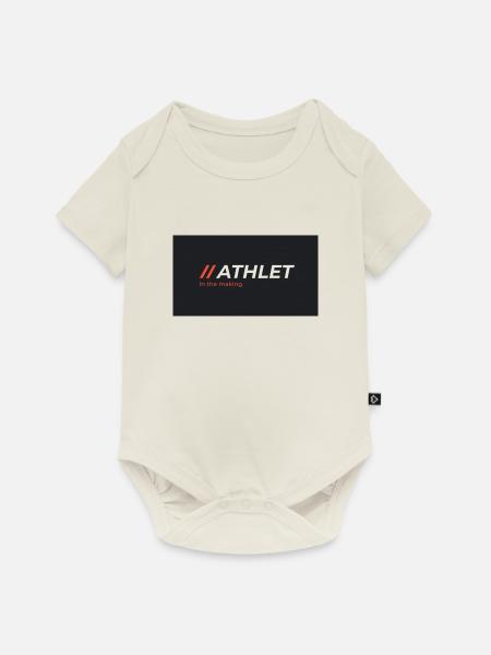 Athlet - Baby Premium Kurzarmbody - Naturweiß