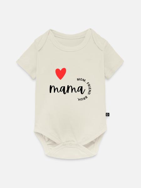 I love Mama png - Baby Premium Kurzarmbody - Naturweiß