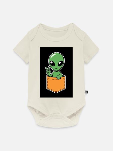 Alien - Baby Premium Kurzarmbody - Naturweiß