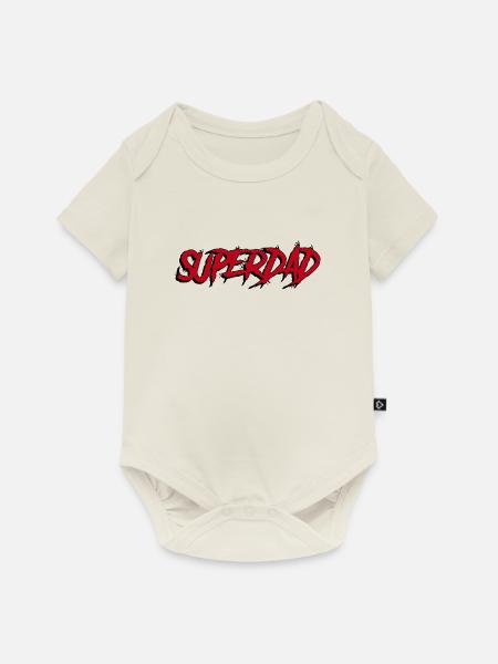 Superdad - Baby Premium Kurzarmbody - Naturweiß
