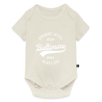 Baltimore - Baby Premium Kurzarmbody - Naturweiß - Vorne