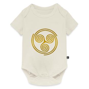 Celtic Culture Triple Spiral Triskele Symbol 5 - Baby Premium short-sleeve bodysuit - off white - Front