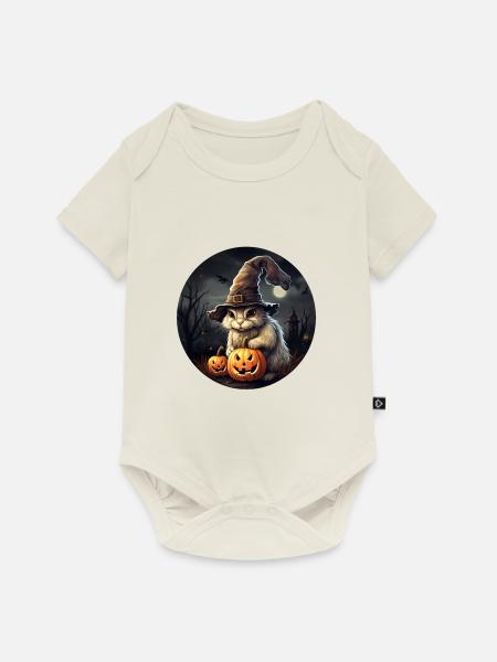 Halloween Häschen - Baby Premium Kurzarmbody - Naturweiß