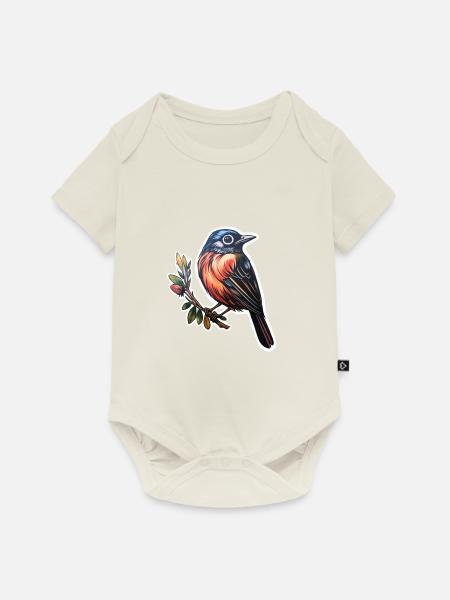 Vogel - Baby Premium Kurzarmbody - Naturweiß
