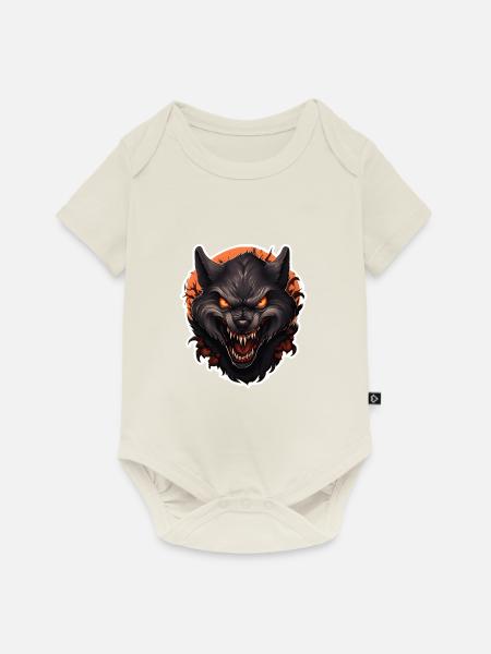 Halloween Werwolf - Baby Premium Kurzarmbody - Naturweiß