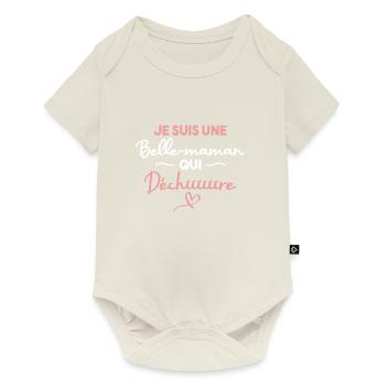 Je suis une belle maman qui déchire - Body à manches courtes Premium Bébé - blanc cassé - Devant