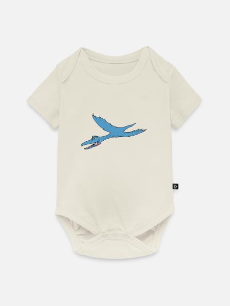 dino 266 - Baby Premium Kurzarmbody - Naturweiß