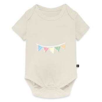 Pennant Garland _outline_white_pastel - Baby Premium short-sleeve bodysuit - off white - Front