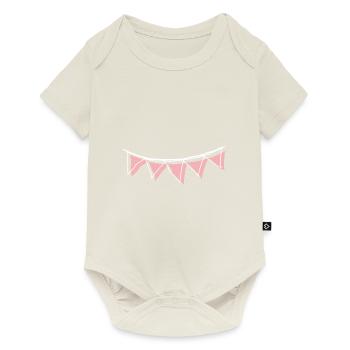 Pennant Garland _outline_white_rosé - Baby Premium short-sleeve bodysuit - off white - Front