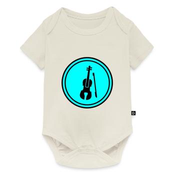Icône de violon - Body à manches courtes Premium Bébé - blanc cassé - Devant
