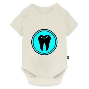 Symbole de l’icône de dent - Body à manches courtes Premium Bébé - blanc cassé - Devant