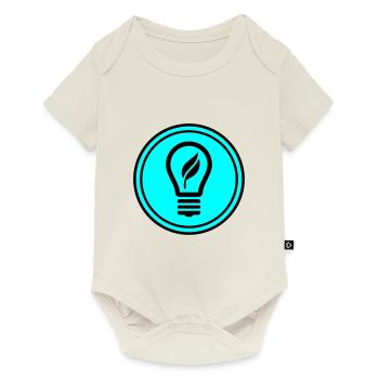 Glühbirne Symbol - Baby Premium Kurzarmbody - Naturweiß - Vorne