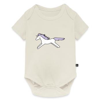 Einhorn - Baby Premium Kurzarmbody - Naturweiß - Vorne