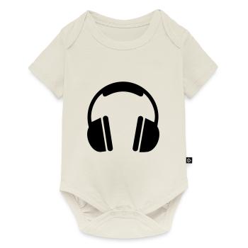 Kopfhörer Symbol - Baby Premium Kurzarmbody - Naturweiß - Vorne