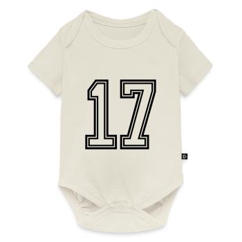 17 Symbole numérique - Body à manches courtes Premium Bébé - blanc cassé - Devant