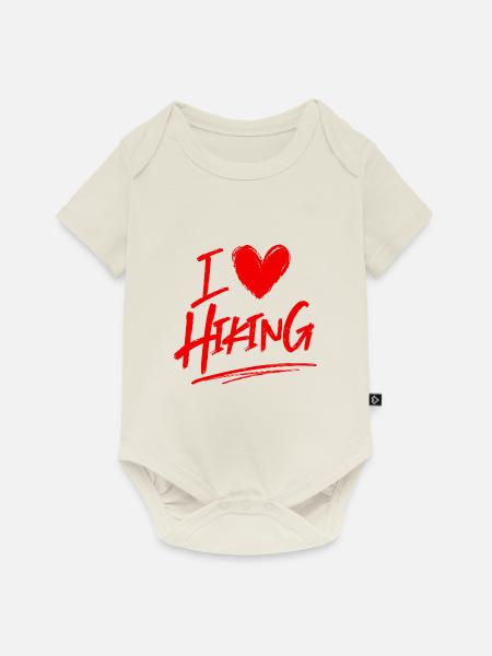 Ich liebe Hiking - Baby Premium Kurzarmbody - Naturweiß