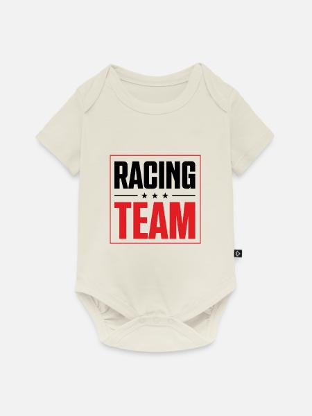 Racing Team - Baby Premium Kurzarmbody - Naturweiß