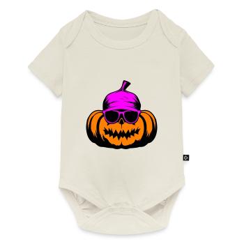 Citrouille Halloween Cool - Body à manches courtes Premium Bébé - blanc cassé - Devant
