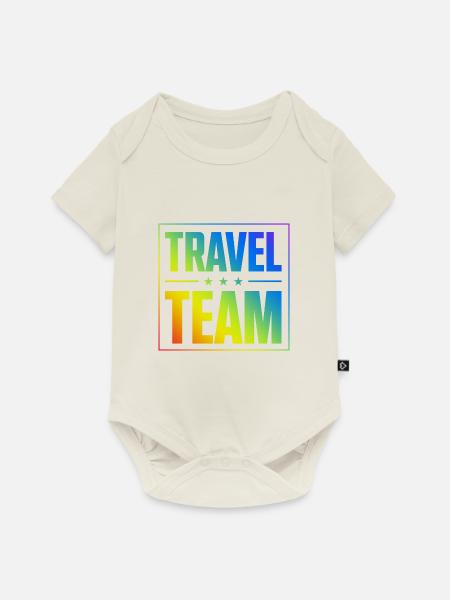 Travel Team - Baby Premium Kurzarmbody - Naturweiß