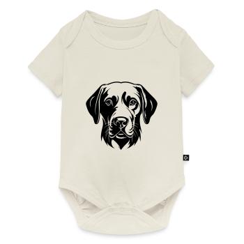 Tête de chien Labrador - Body à manches courtes Premium Bébé - blanc cassé - Devant