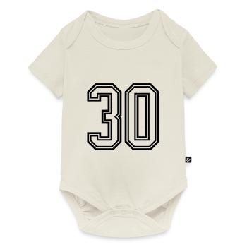 Symbole de 30 chiffres - Body à manches courtes Premium Bébé - blanc cassé - Devant