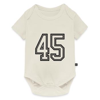 Symbole numérique 45 - Body à manches courtes Premium Bébé - blanc cassé - Devant
