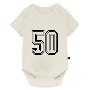 50 number symbol - Baby Premium short-sleeve bodysuit - off white - Front