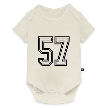 57 Symbole numérique - Body à manches courtes Premium Bébé - blanc cassé - Devant