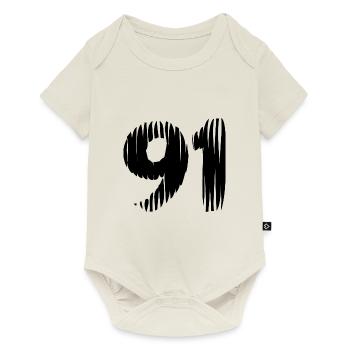 91 number jersey - Baby Premium short-sleeve bodysuit - off white - Front