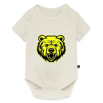 Bear Head Portrait Icon - Baby Premium short-sleeve bodysuit - off white - Front